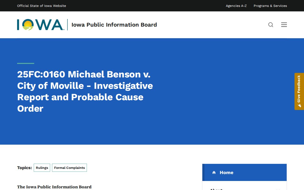 Moville criminal records public request process