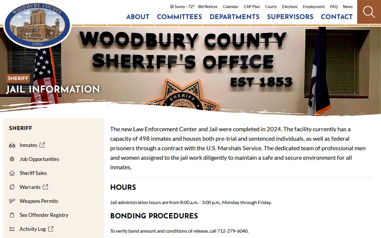 Woodbury County arrest search jail information
