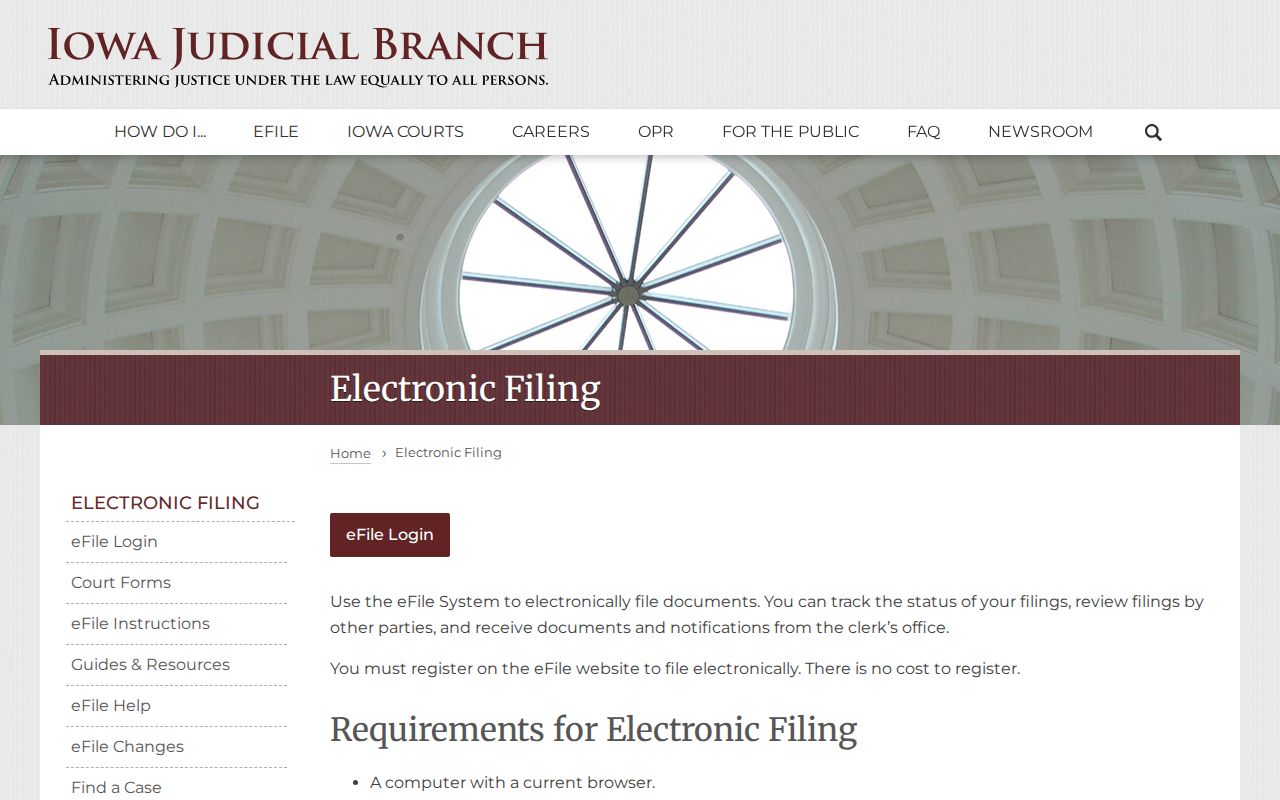 Woodbury County criminal court electronic filing information