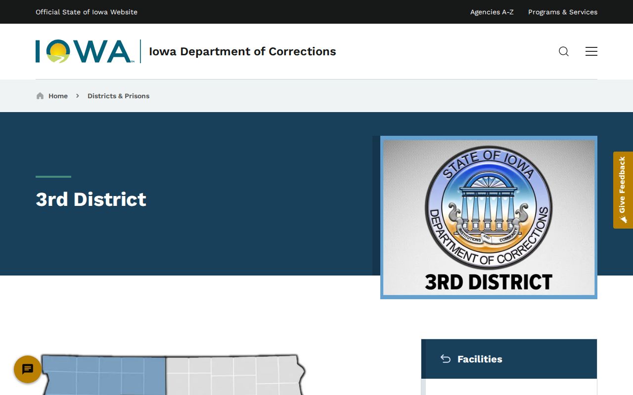Woodbury County criminal records and Iowa DOC Third District supervision