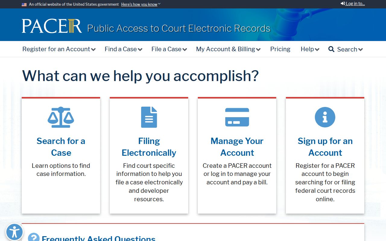 Woodbury County criminal history search through PACER federal records